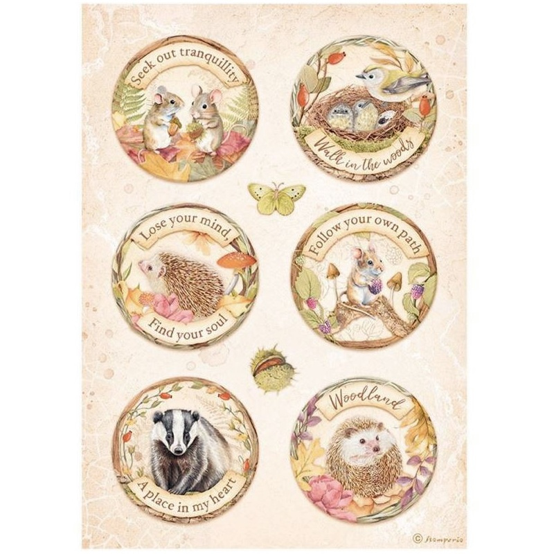 Rýžový papír Zvířátka kruhy