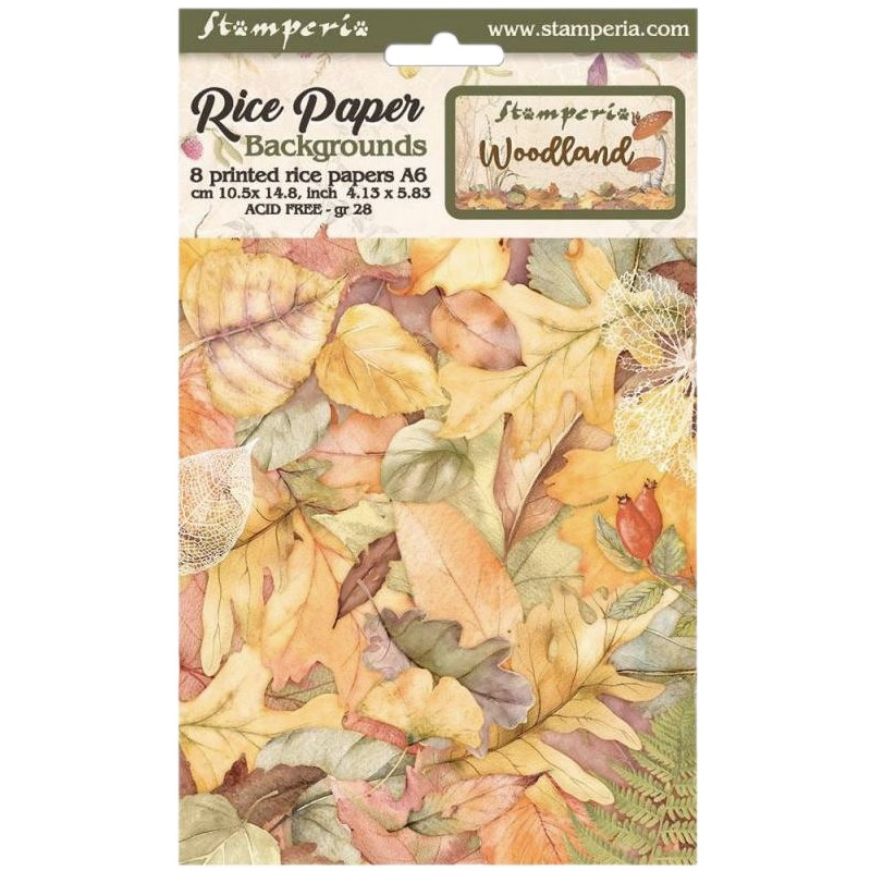 Sada rýžových papírů A6 Příroda (8ks)