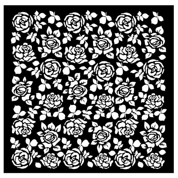 Plastová šablona 18x18cm růže