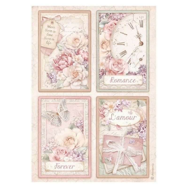Rýžový papír Kartičky Romance Forever