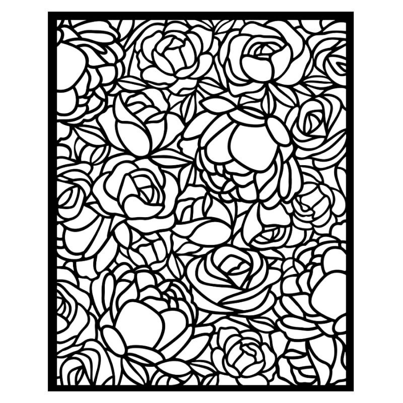 Plastová šablona 20x25cm růže