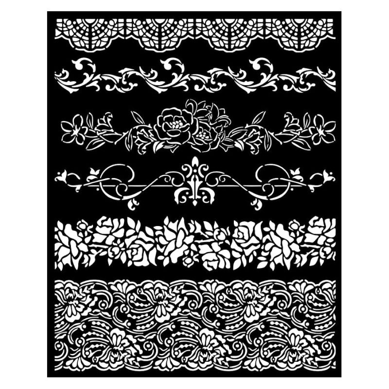 Plastová šablona 20x25cm bordury