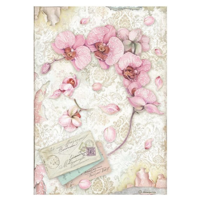Rýžový papír Růžová orchidej