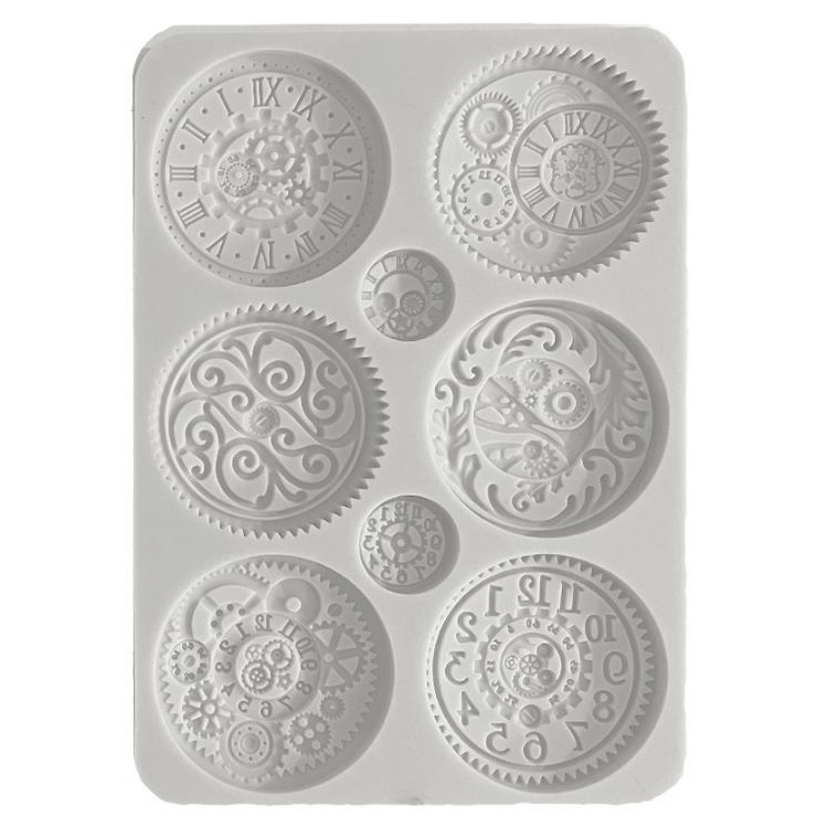 Silikonová forma na odlévání A5 - vintage hodiny