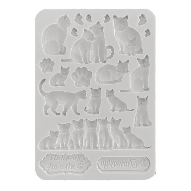Silikonová forma na odlévání A5 - kočky