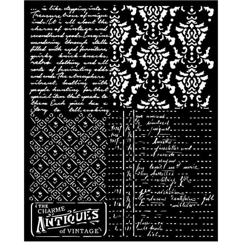 Plastová šablona 20x25cm mix vzorů