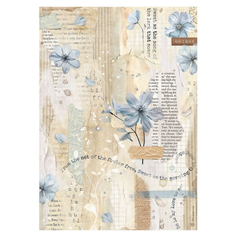 Rýžový papír Create Happiness Modré květy