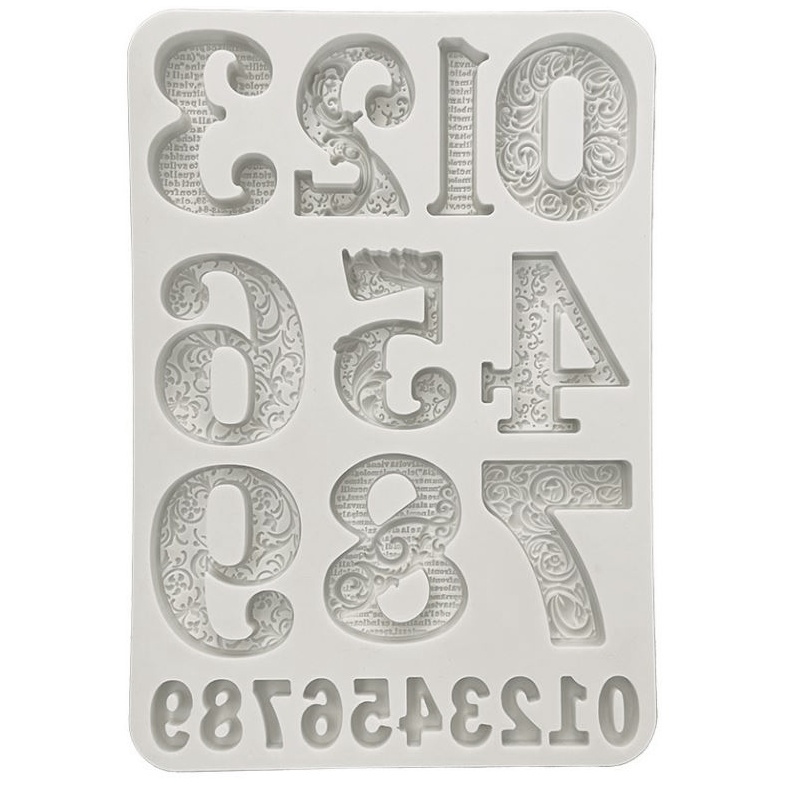 Silikonová forma na odlévání A5 - čísla