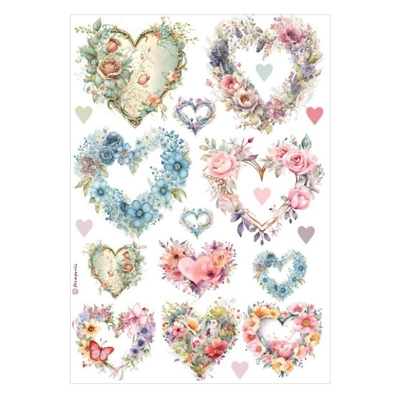 Rýžový papír Srdce