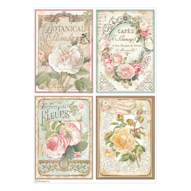 Rýžový papír Kartičky růže