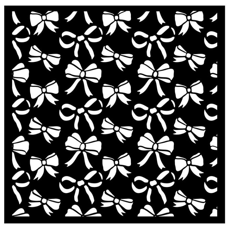 Plastová šablona 18x18cm mašličky