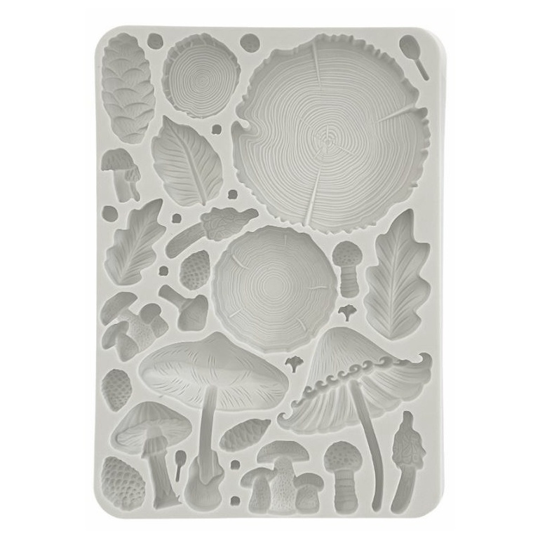 Silikonová forma na odlévání A5 - houby a letorosty