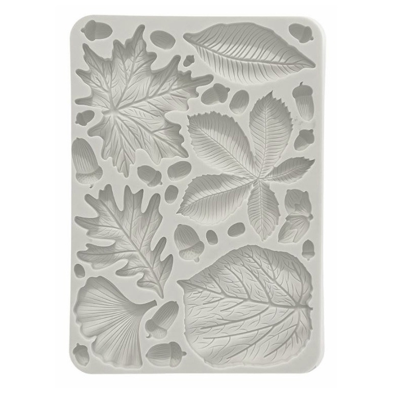 Silikonová forma na odlévání A5 - listy a žaludy
