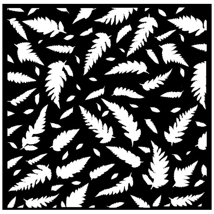 Plastová šablona 18x18cm kapradí