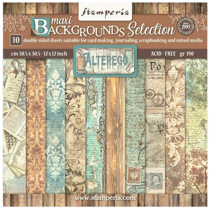Sada oboustranných papírů 30x30cm Alterego (10ks)