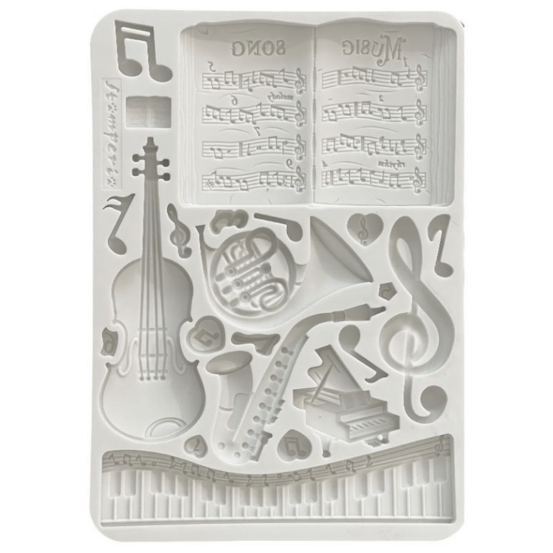 Silikonová forma na odlévání A5 - hudba