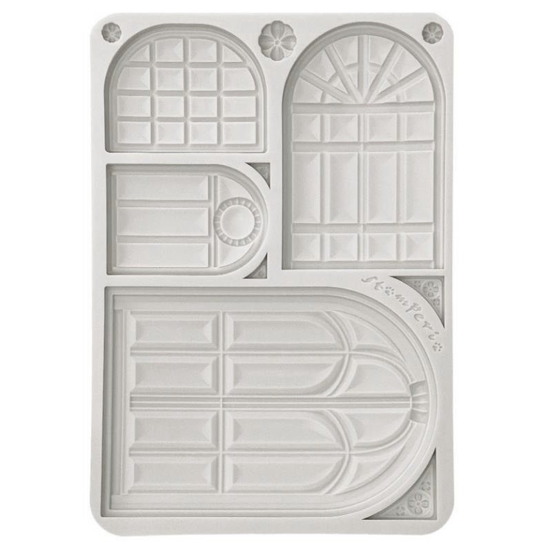 Stamperia Silikonová forma A5 - OKNA S OBLOUKEM