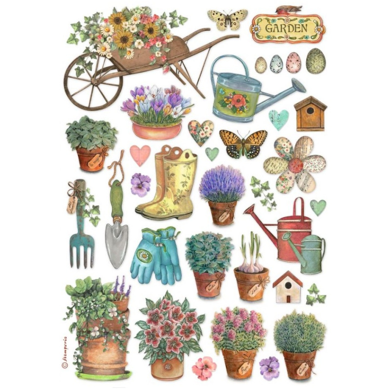 Rýžový papír Zahradní nářadí