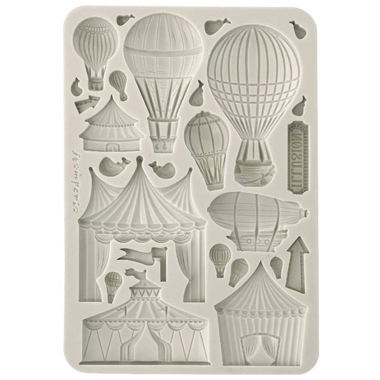 Silikonová forma na odlévání A5 - Cirkus a létající balón