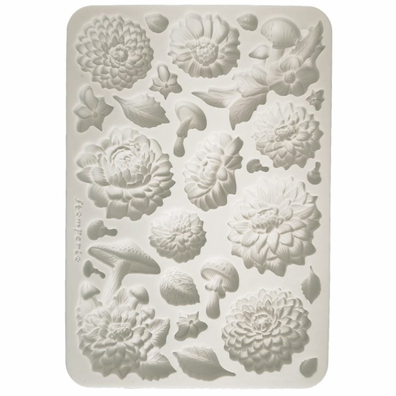 Silikonová forma na odlévání A5 - Květiny Pivoňky