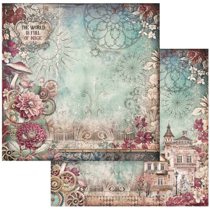 Oboustranný papír na scrapbook (1ks) Gotika