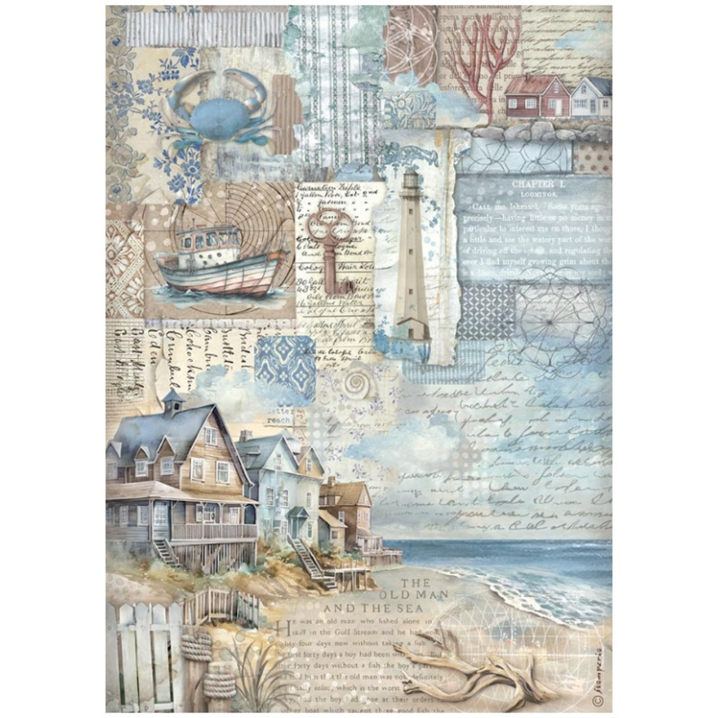 Rýžový papír Krajina u moře