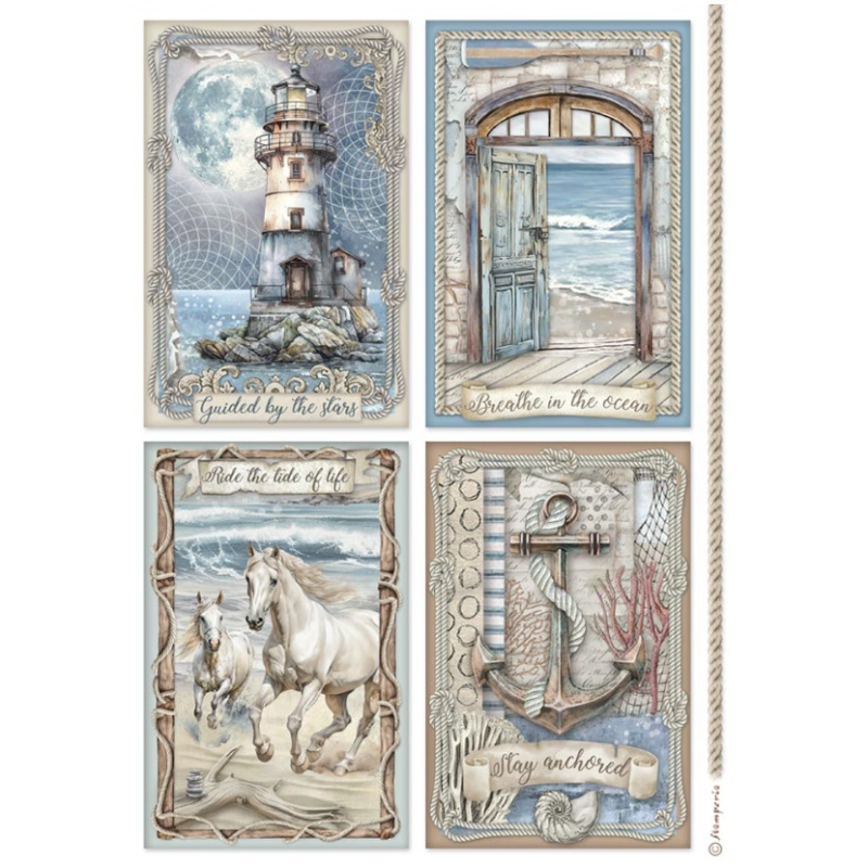 Rýžový papír Moře kartičky