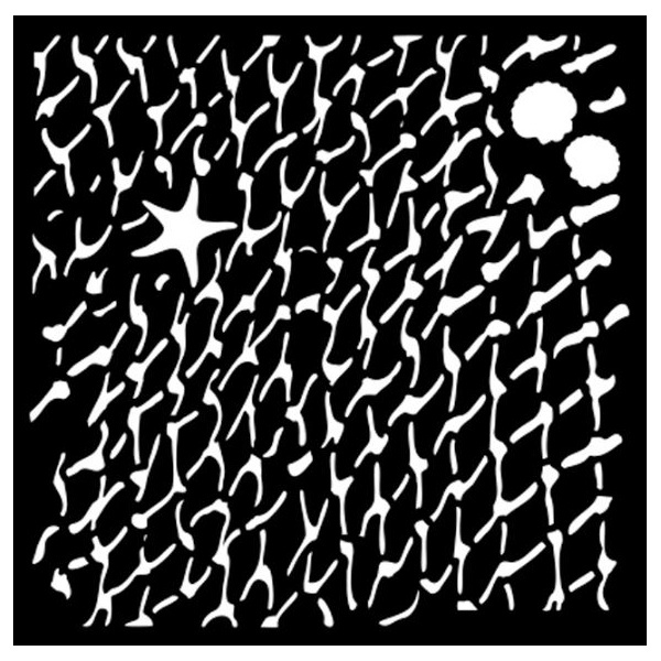 Plastová šablona 12x12cm Rybářská síť