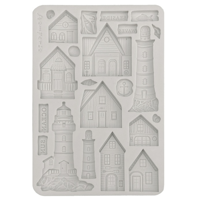 Stamperia Silikonová forma A5 - DOMKY A MAJÁKY