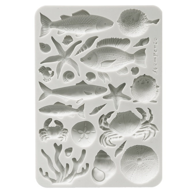 Silikonová forma na odlévání A5 - ryby a moře