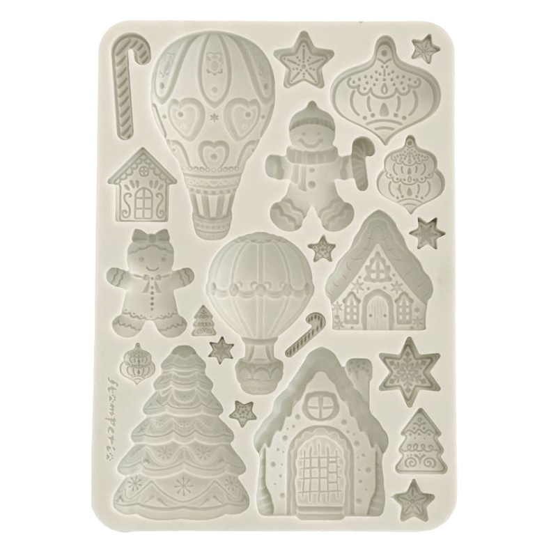 Silikonová forma na odlévání A5 - Vánoce