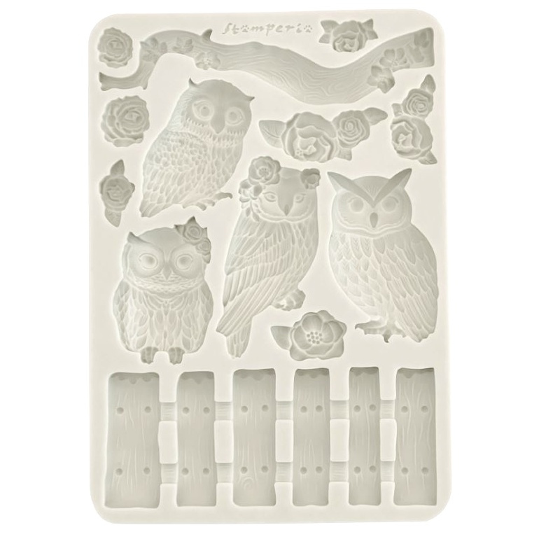 Silikonová forma na odlévání A5 - Sovy