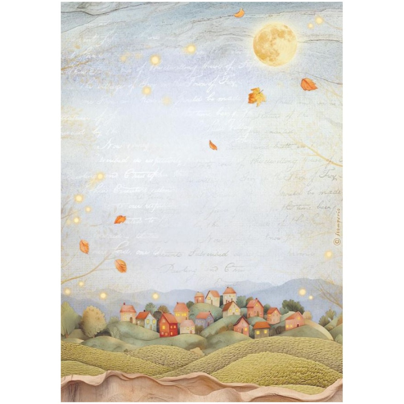 Rýžový papír Vesnice