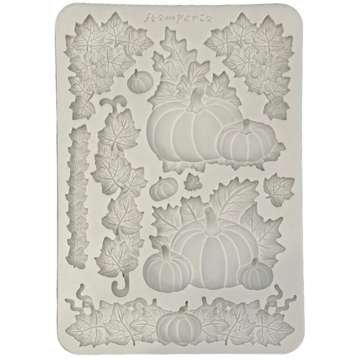 Silikonová forma na odlévání A5 - dýně a listy