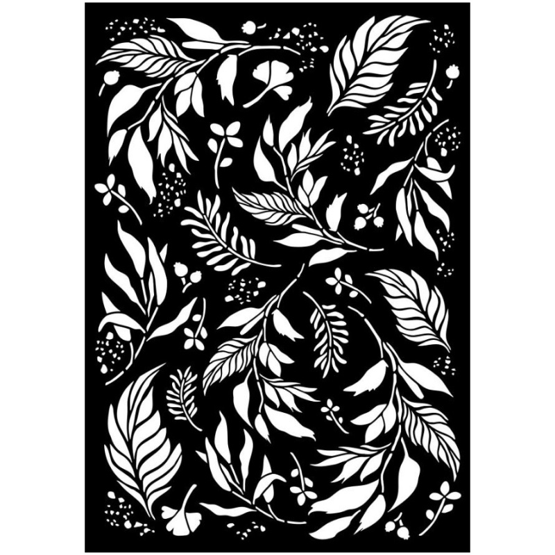 Plastová šablona 29,7×42cm listy