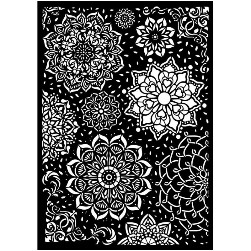 Plastová šablona 29,7×42cm mandaly