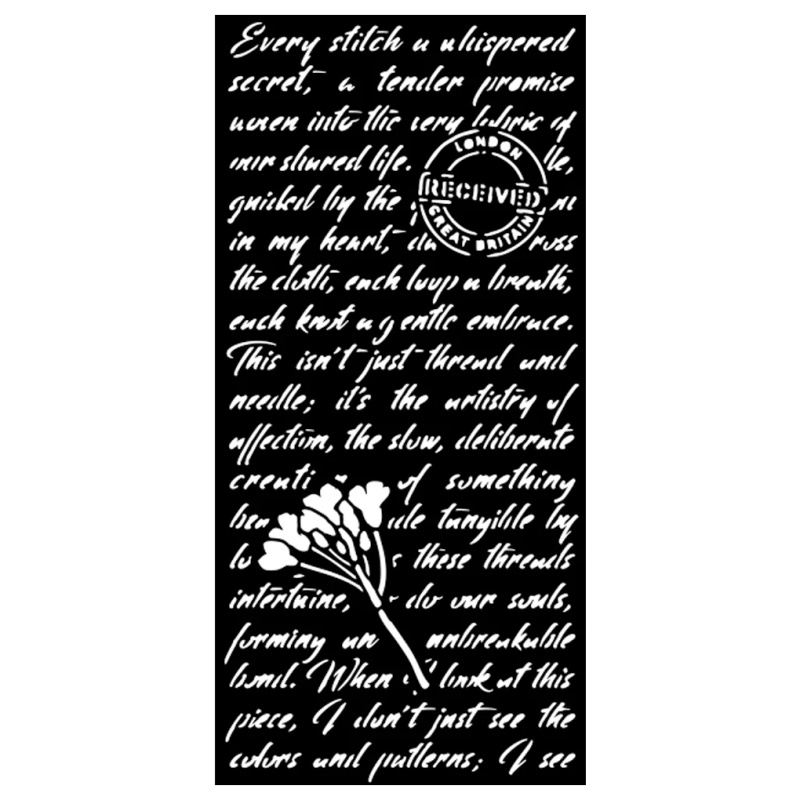 Plastová šablona 12×25cm Text a razítko