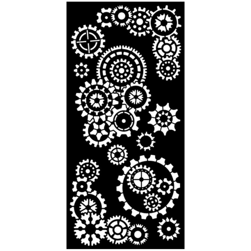 Plastová šablona 12×25cm ozubená kola