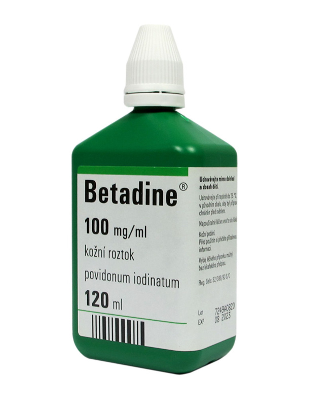 BETADINE 100MG/ML Kožní roztok 120ML