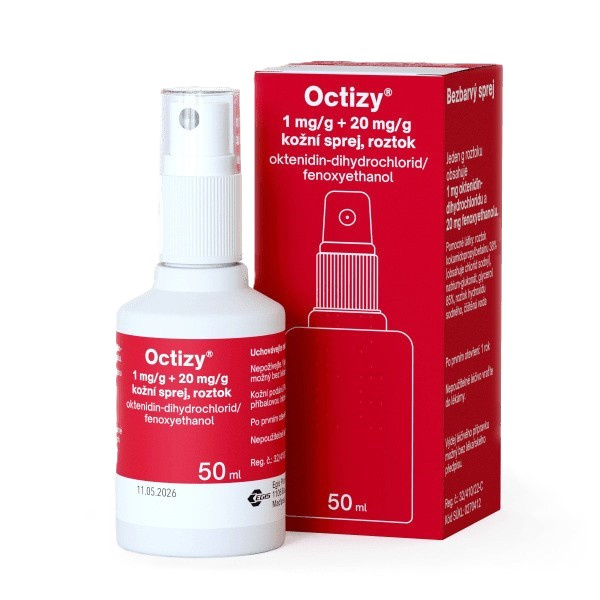 OCTIZY 1mg/g+20mg/g kožní sprej, roztok 50 ml