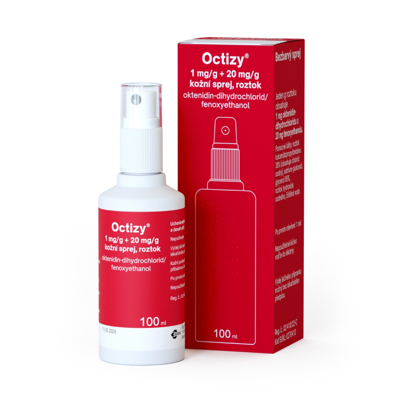 OCTIZY 1mg/g+20mg/g kožní sprej, roztok 100 ml
