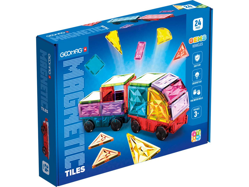 Geomag Magnetic Tiles Gems vozidla