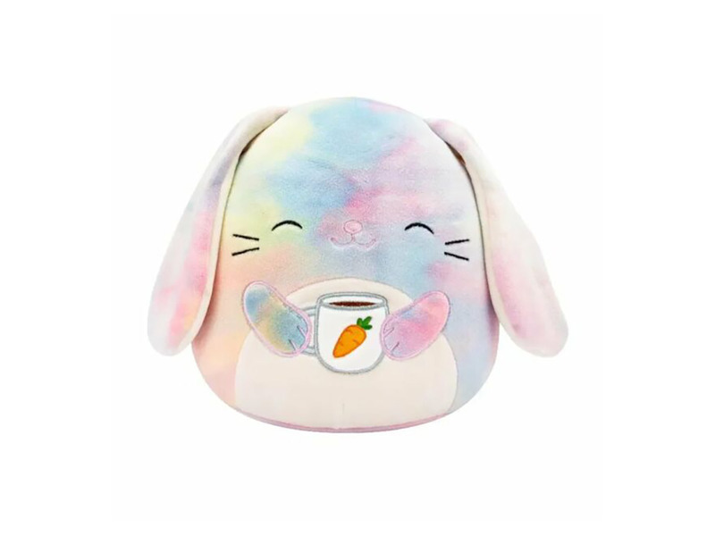 Squishmallows 20cm - Candy, zajíček s mrkvovým hrníčkem