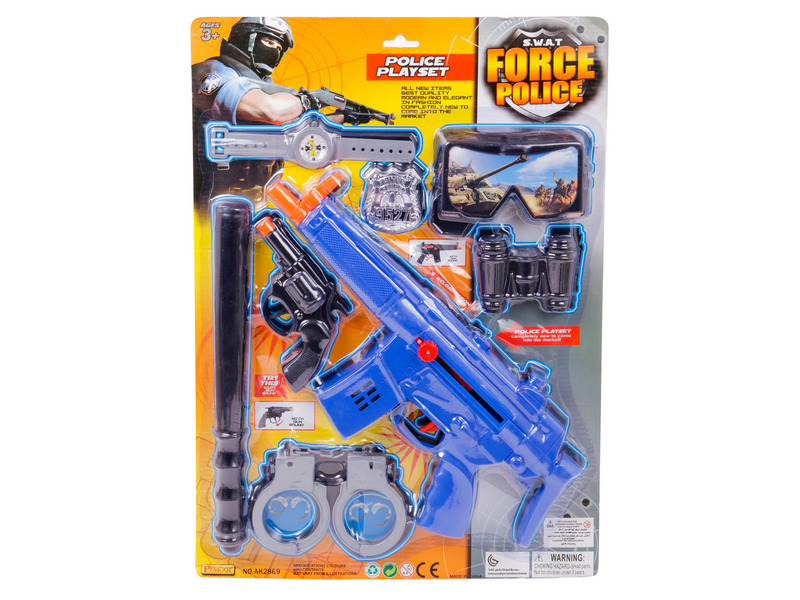 Sada policejní zbraně a doplňků