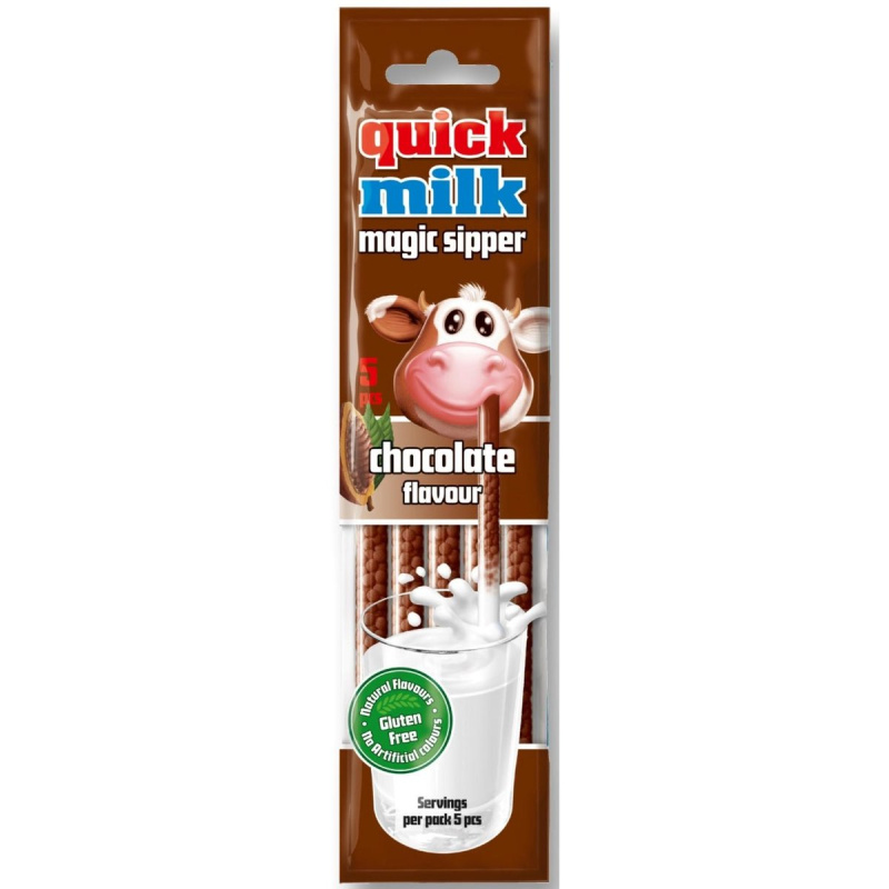 Quick Milk Čokoládová brčka do mléka