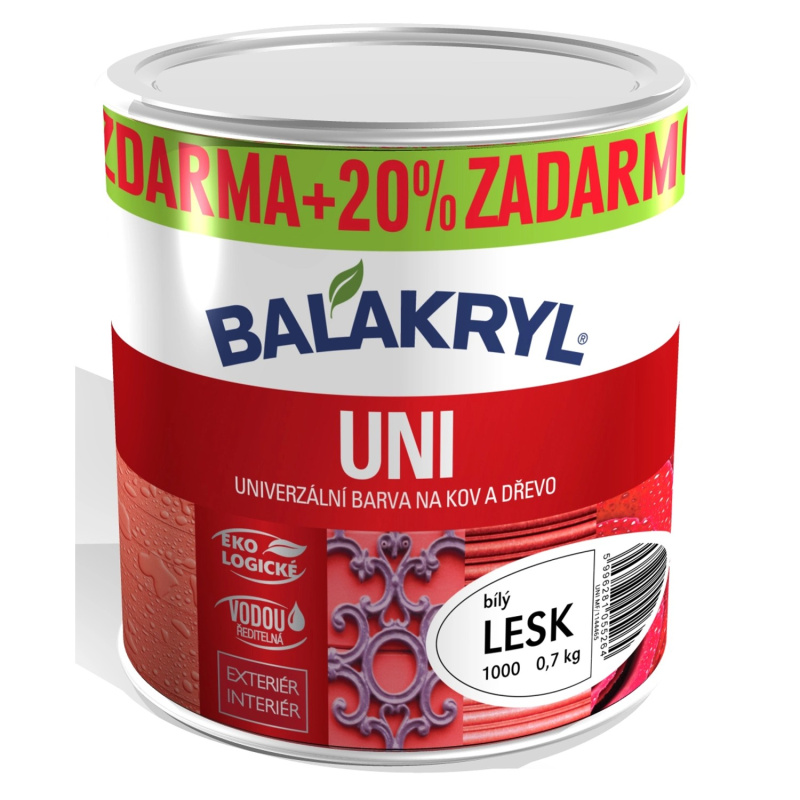 Balakryl uni lesk 0,7kg+20% bílá