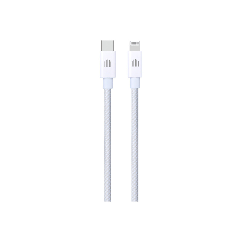 Pletený kabel USB-C / Lightning Dviced 1,25 m – bílý DV120006