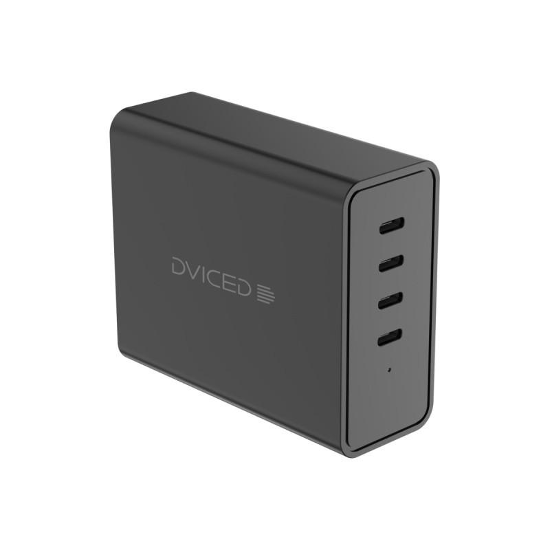 Stolní nabíječka 140W GaN Dviced 4× USB-C – černá DV211002