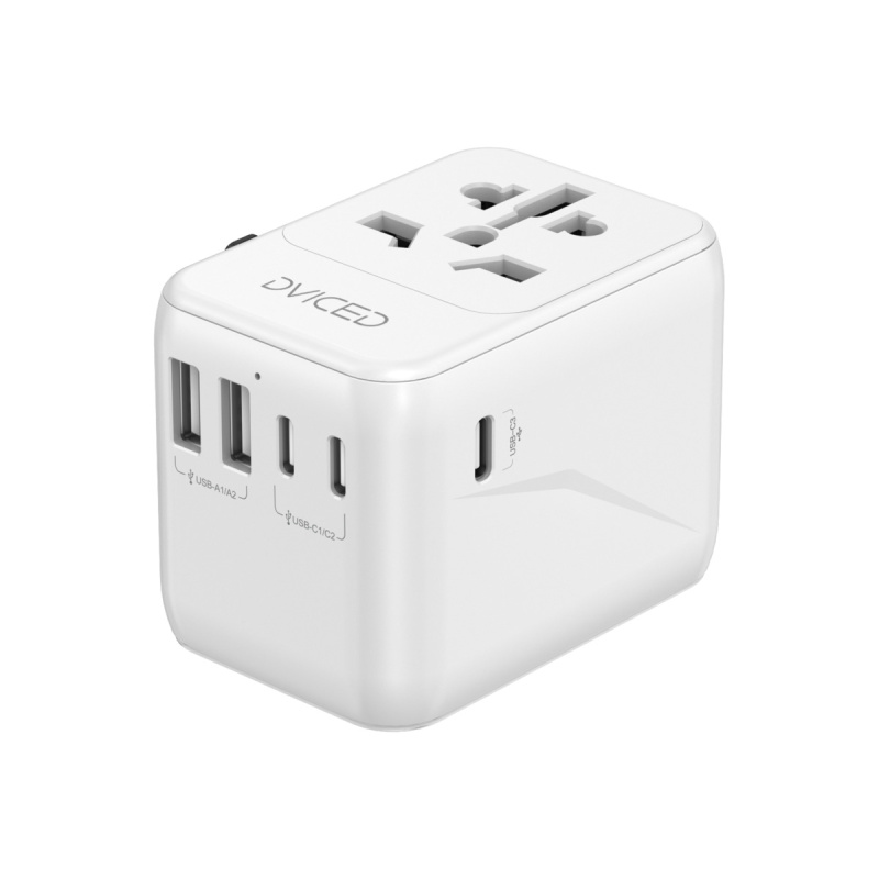 Cestovní adaptér 28W Dviced Universal – bílý DV240002