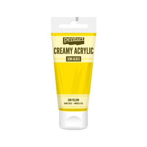 Pentart Krémová akrylová barva pololesklá PENTART 60 ml SLUNEČNÍ ŽLUTÁ